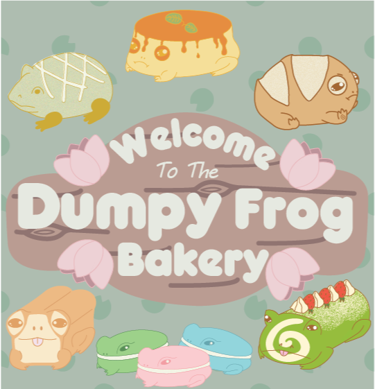 My first collection! Bread and pastry themed frogs