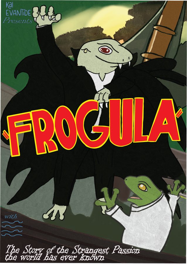 Frogula poster I drew based off the original. For an upcoming project.